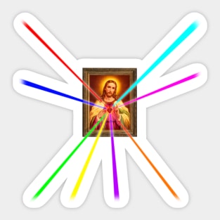Sacred Heart of Lasers Sticker